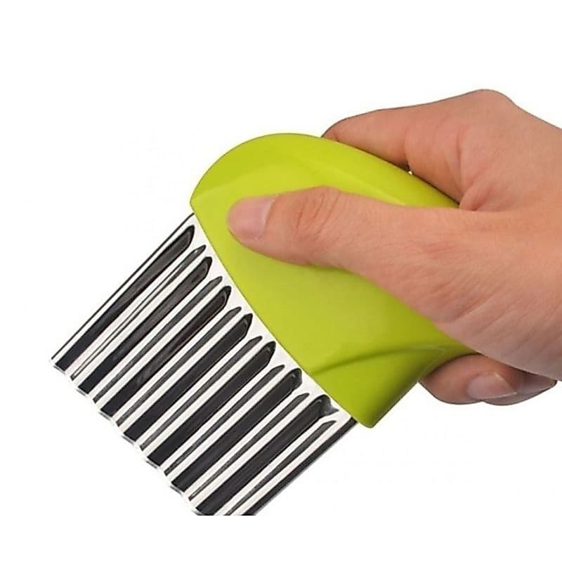 Cortador Ondulado Para Legumes Em Aço Inox Fritas Tomate Abobrinha /Cortador Batata Fatiador chips ondulada tipo Rufles Pringles em Lâmina Inox Slicer