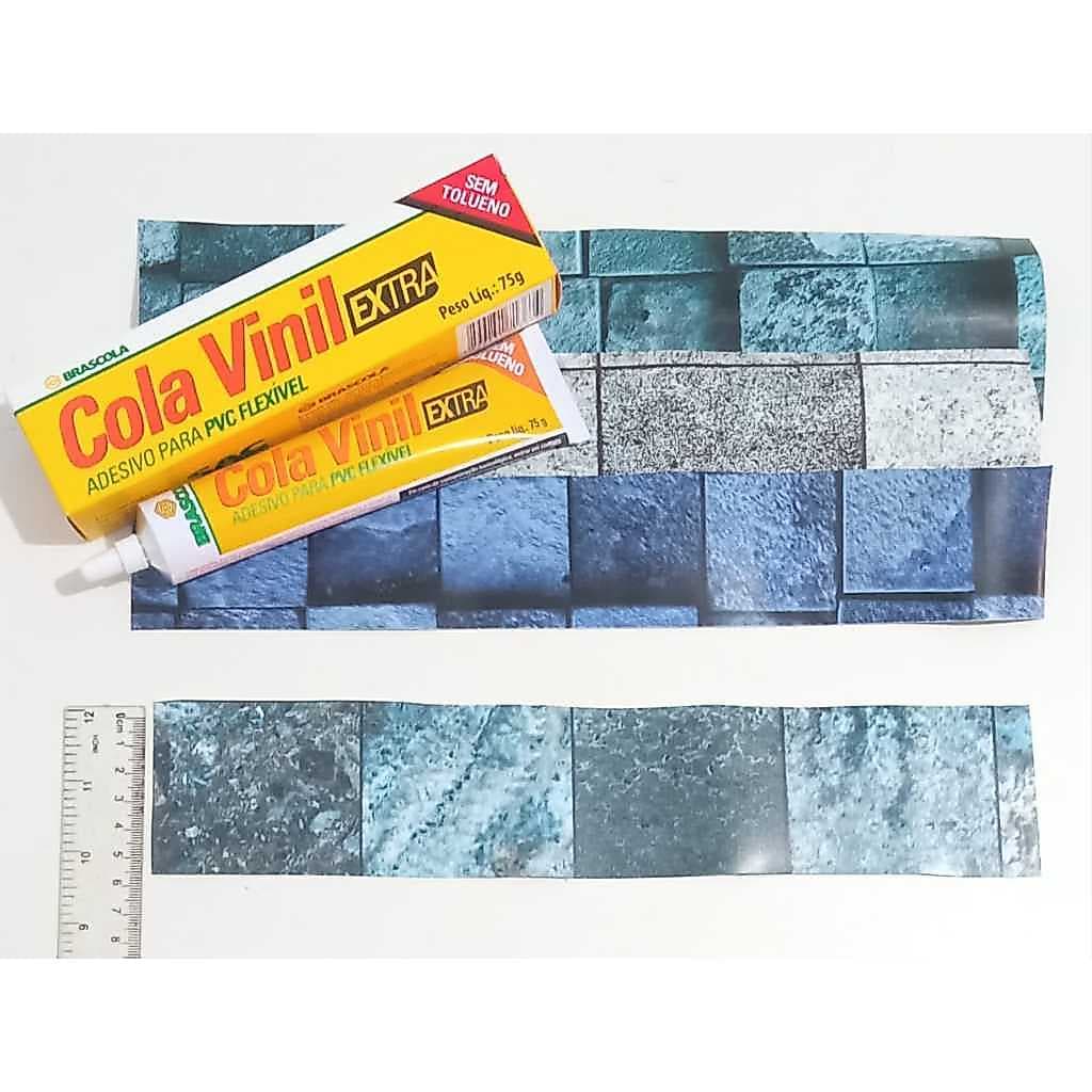 Kit Reparo Para Pequenos Furos e Rasgos em Piscina de Vinil e Inflável Cola Vinil mais Pedaço de Vinil
