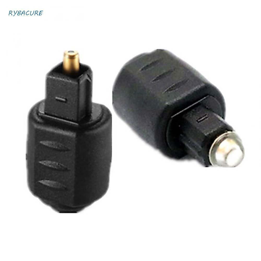 Adaptador De Fibra Óptica Raybre Toslink Fêmea Para Macho Jack De 3.5 Mm Preto Conector De Áudio De TV DVD
