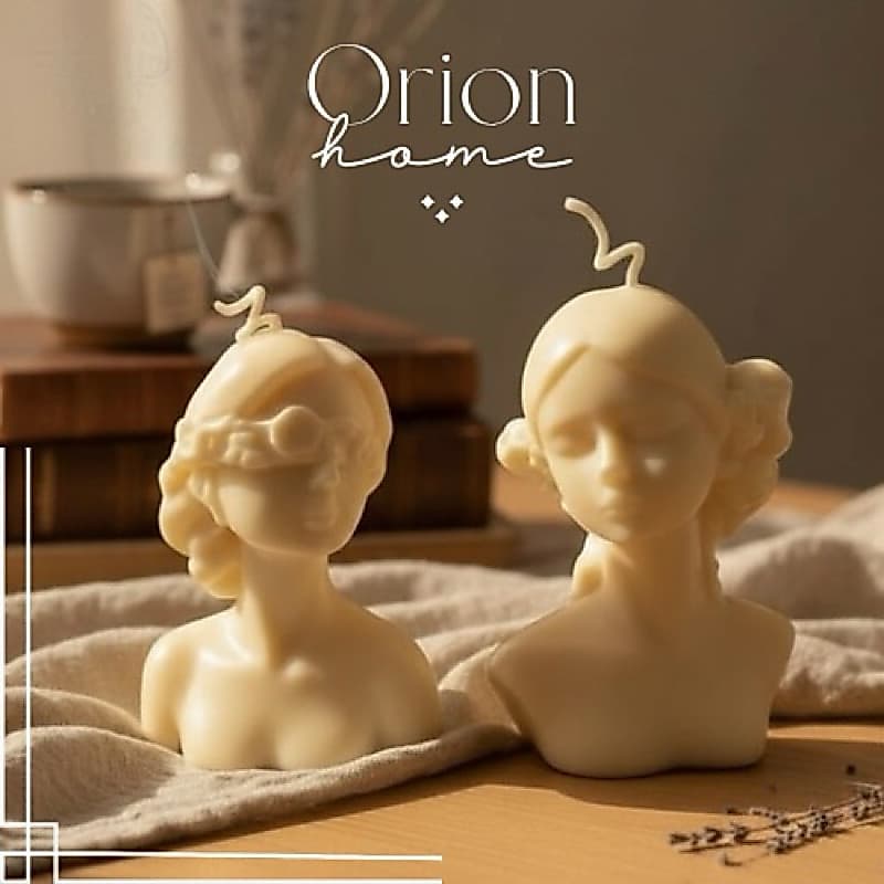 ✨ Velas Esculturais aromaticas — A História das Duas Irmãs - premium cera de coco