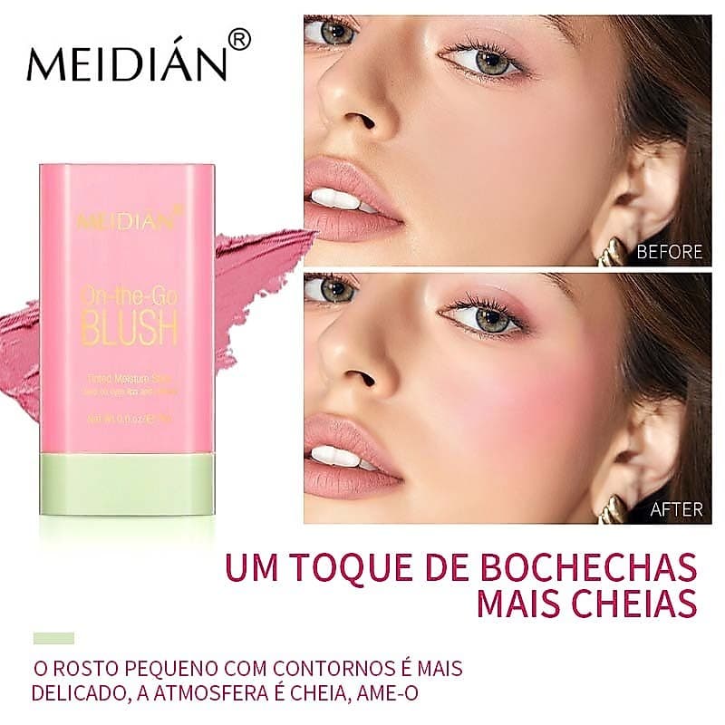 Blush Cremoso Vibrant  TContouring Nature Nude À Prova D'água Fácil de Usar Bastão de Maquiagem Hidratante