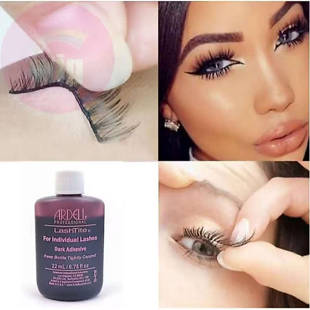 Kit Cola Para Cílios Ardell Lashtite 22ml Hipoalergica + Caneta Gel Removedor Navina De Cola Para Cílios