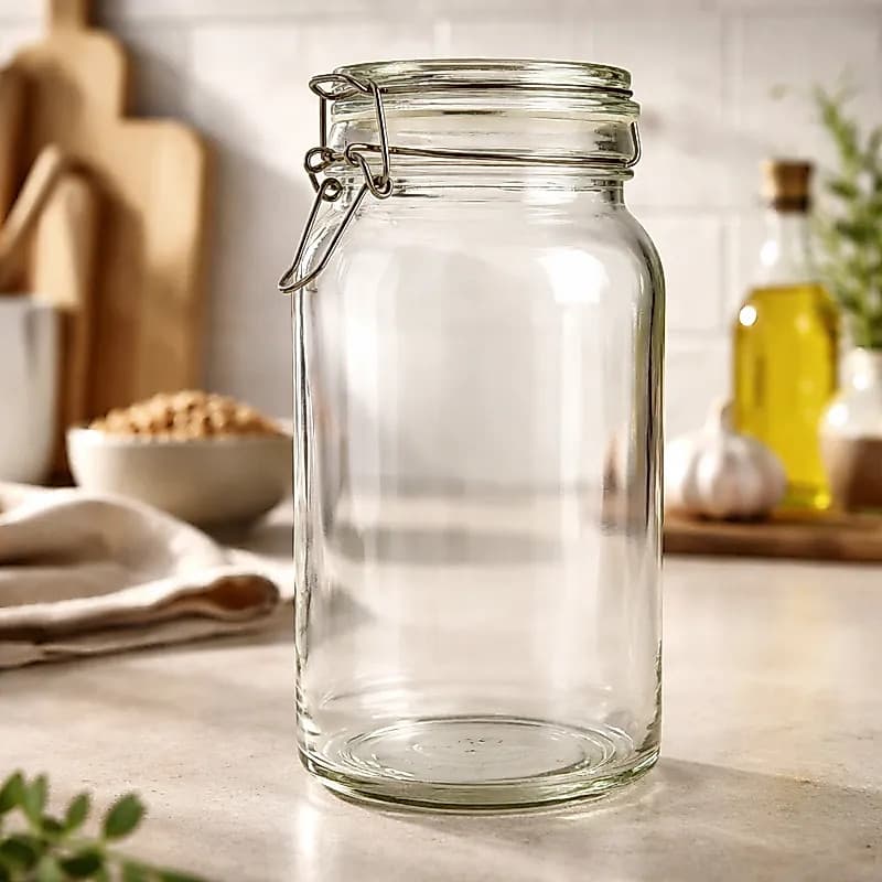 POTE DE VIDRO HERMÉTICO PREMIUM 2200ML COM TRAVA DE AÇO VEDADA ORGANIZADOR DE ALIMENTOS COZINHA