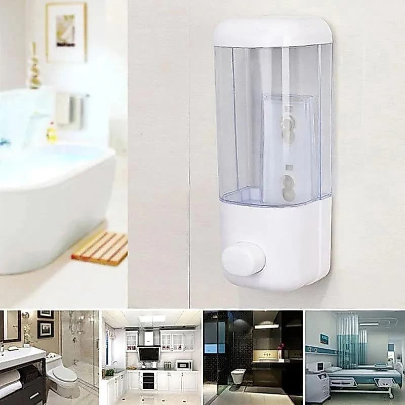 Suporte Dispenser de Parede Sabonete Líquido Álcool Gel Detergente Saboneteira Plástico Ventosa