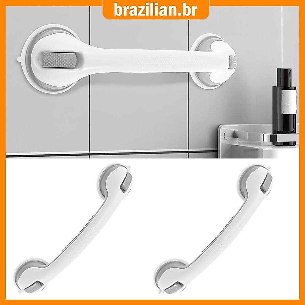 2 Pçs Barra De Apoio Do Chuveiro Antiderrapante Alça De Plástico Banheira Pega Removível Para Casa Banheiro SHOPCYC3265