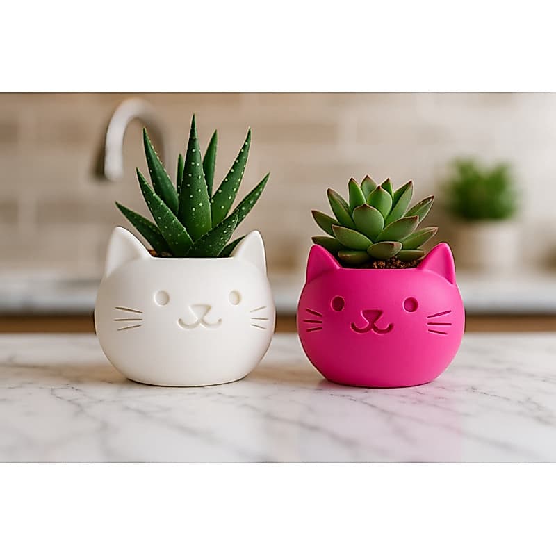 Vaso de plantas de gatinhos, vaso de planta fofo, vaso para suculentas, vaso fofo