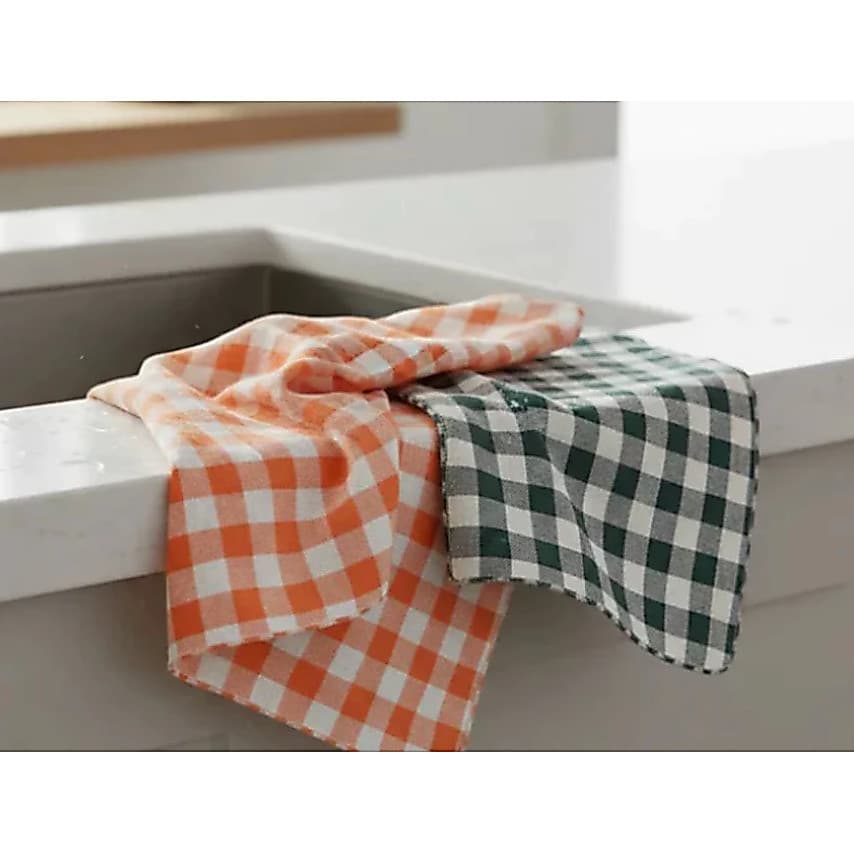 5 Panos de Prato Ideal para Pia e Decoração 35x35 Xadrez