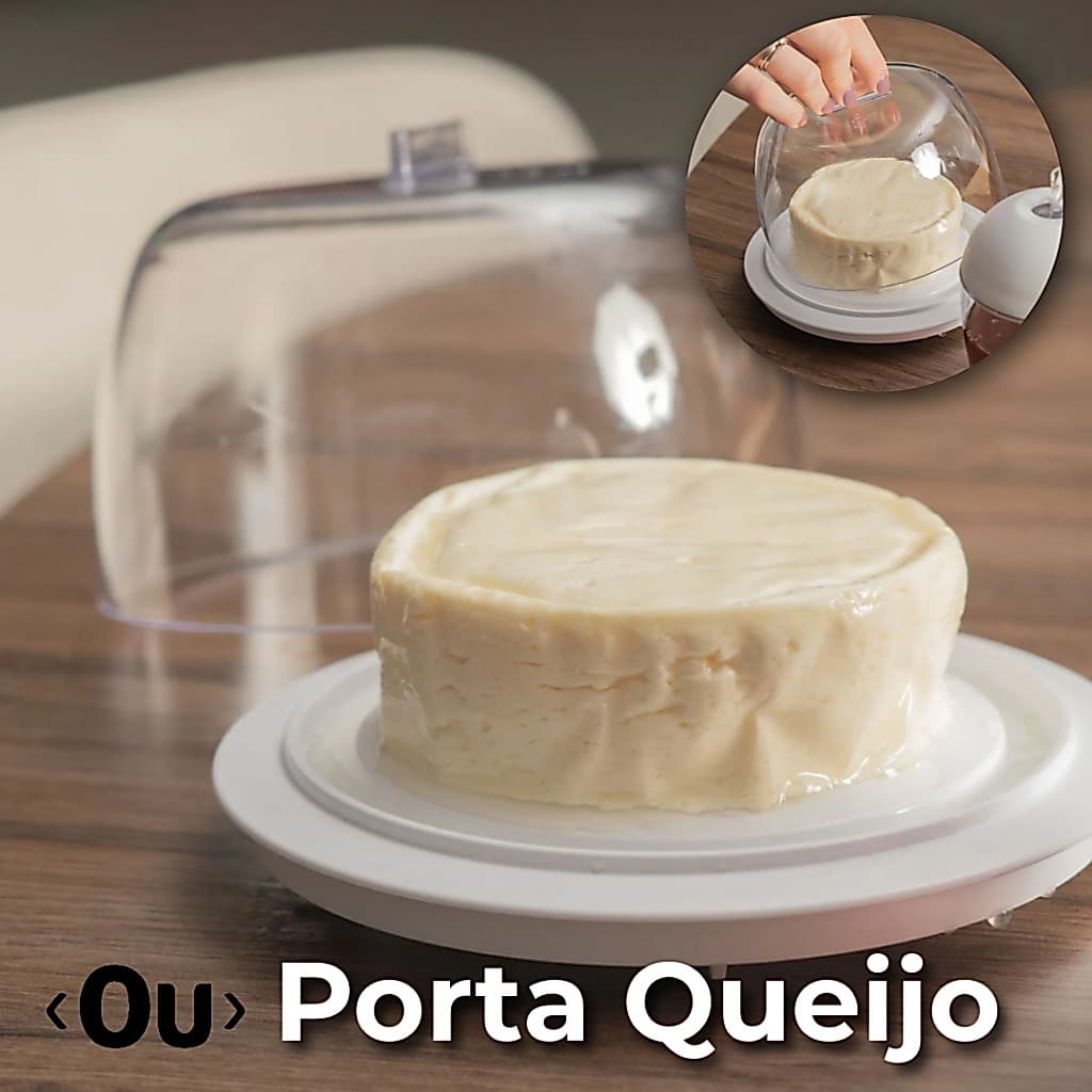 Porta Queijo Com Tampa Linha Break Queijeira Ou
