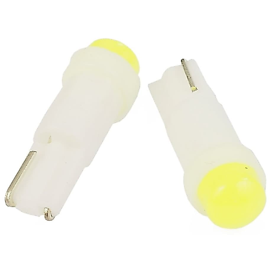 04 Lâmpadas Led Pingo T5 12v Painel Luz Branca Carro Moto