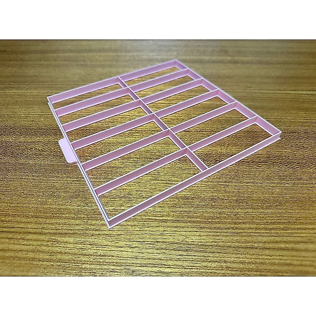 Marcador de Fatia de bolo - 3,3 x 10 cm por fatia - forma 20 x 20cm