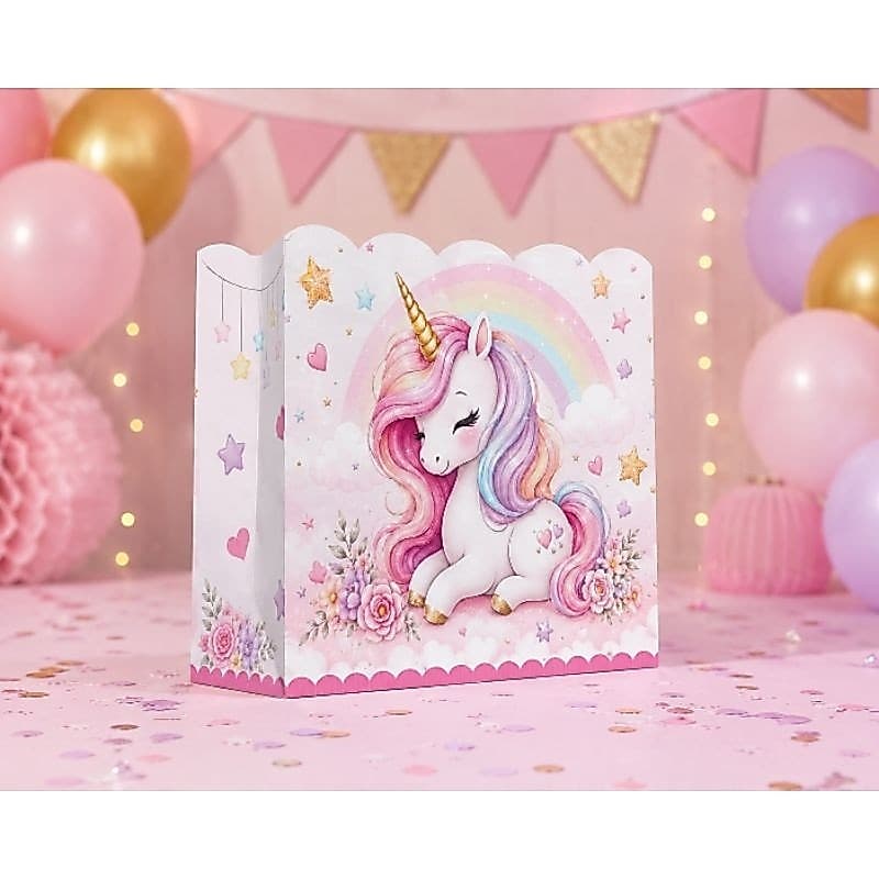 Sacolinha Personalizada Unicórnio | Lembrancinha Festa Infantil | Sacola Surpresa /Festa Unicórnio/ Decoração Unicórnio