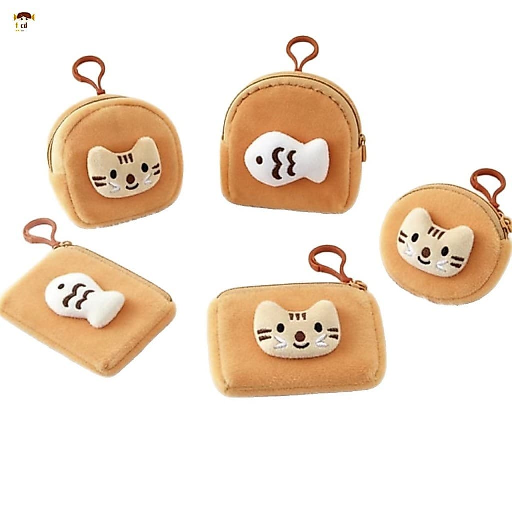 Bolsa De Moedas De Pelúcia De Gatinho Fofo-Mini Armazenamento De Chaves De Carteira Para Meninas