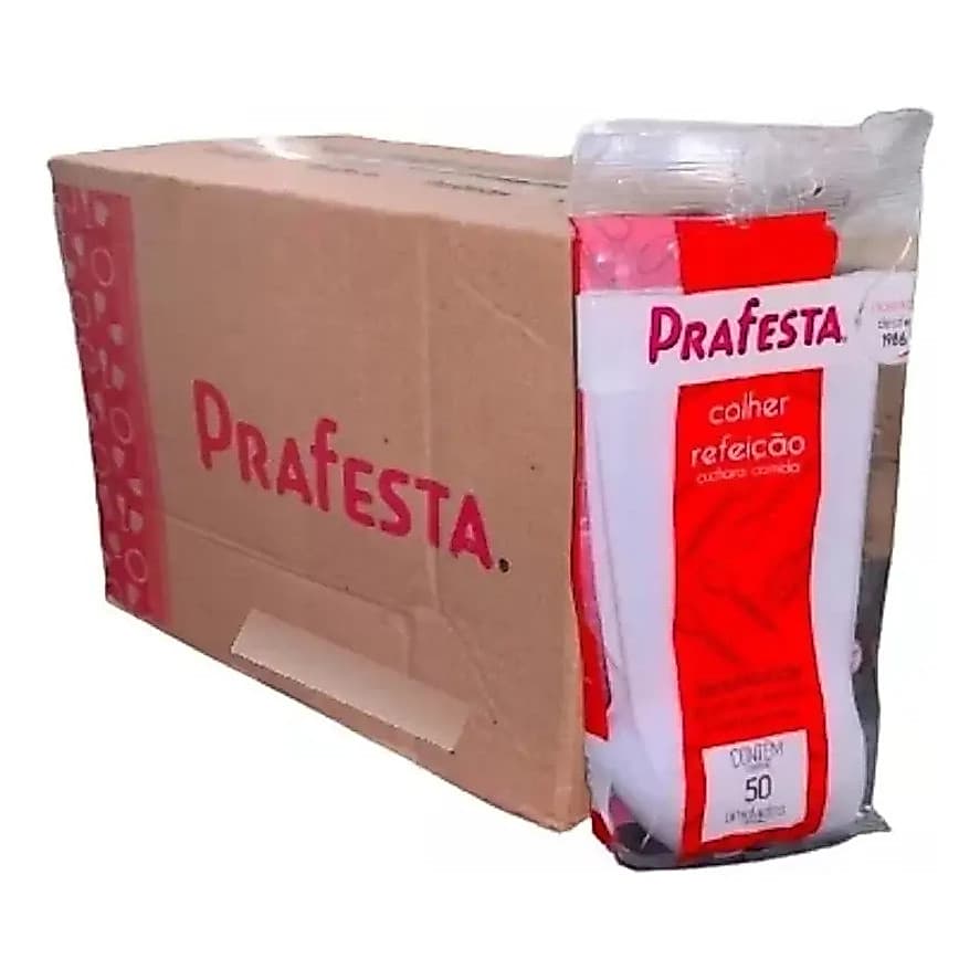 500 Colher Descartável Refeição 16cm Branca