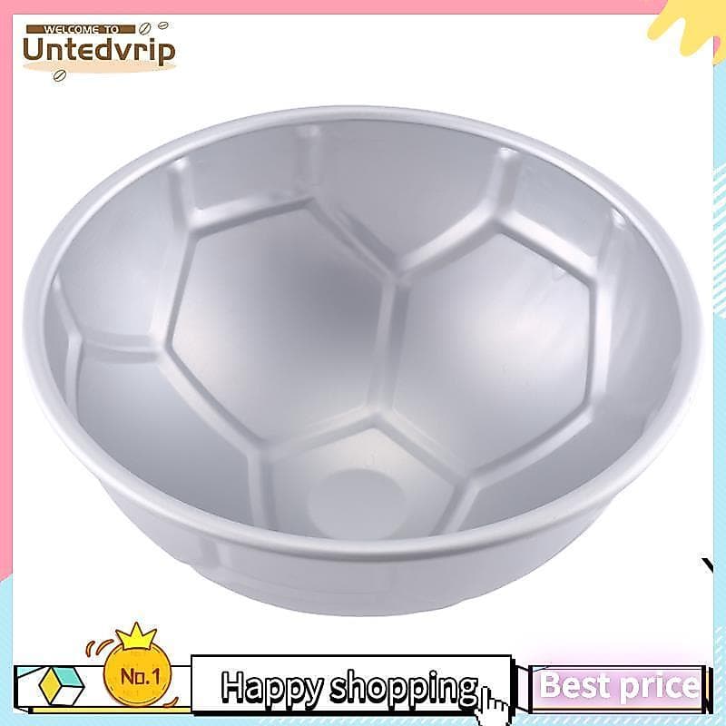 1 PCS 3D Meia Bola Redonda Em Forma De Molde De Bolo De Futebol 8 Polegadas Espessamento Liga De Alumínio Assadeira De A