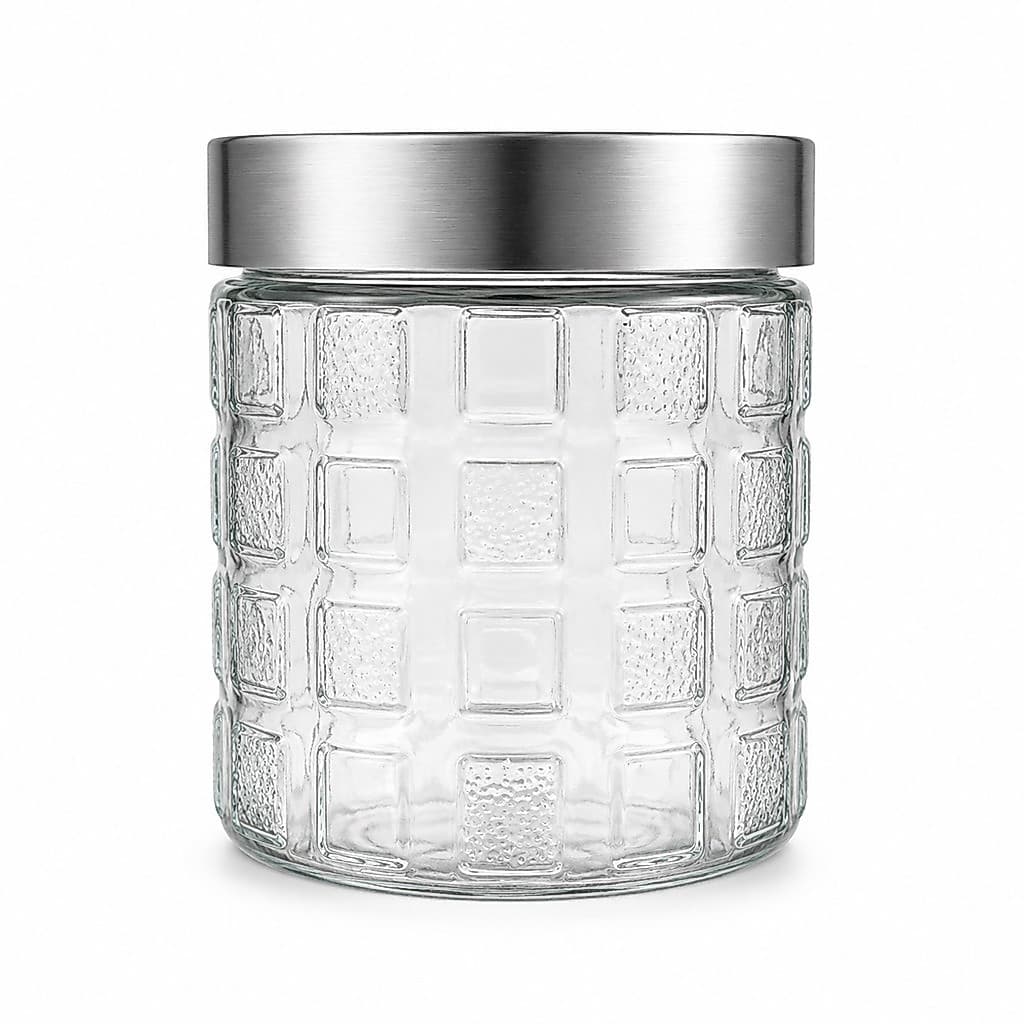 Pote De Vidro Organizador 800ml Tampa Rosca Inox Mantimento Hermético Tapuer Plástico Cozinha Café