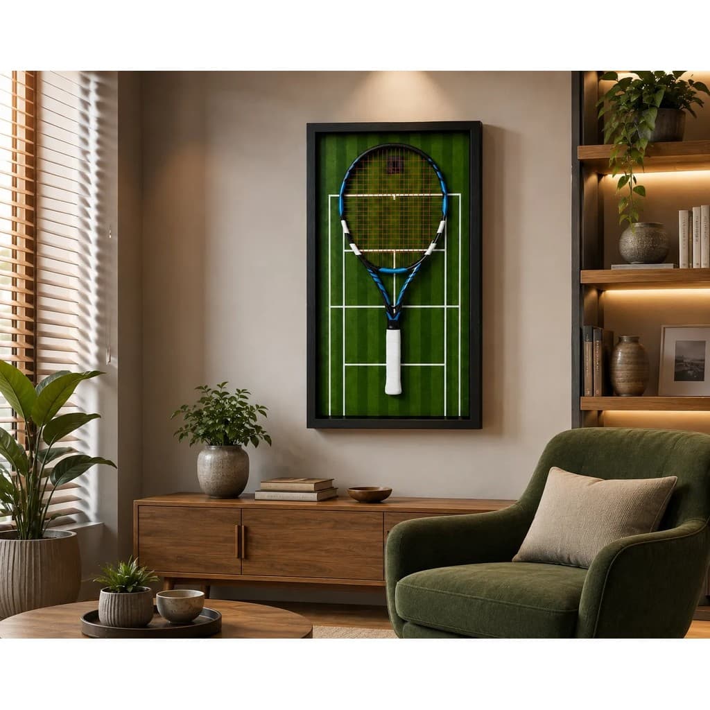Quadro Decorativo Porta Raquete de Tênis Wimbledon Centre Court