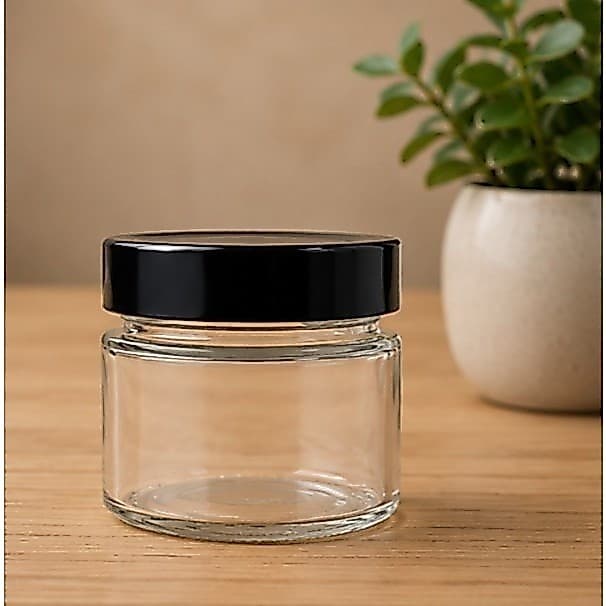 Mini Pote de Vidro La Pianezza 210ml Tampa Preta