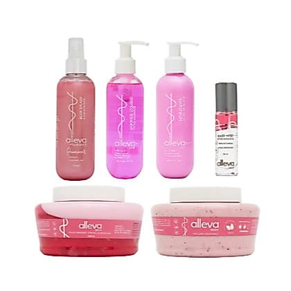 Kit 10 Produtos de Banho e Cuidados Corporais Sabonetes Esfoliantes Hidratantes Body Splash e cremes corporais