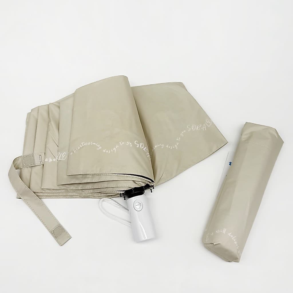 Estilo japonês carta fresca lado três vezes totalmente automático vinil protetor solar adulto estudante portátil dobráve