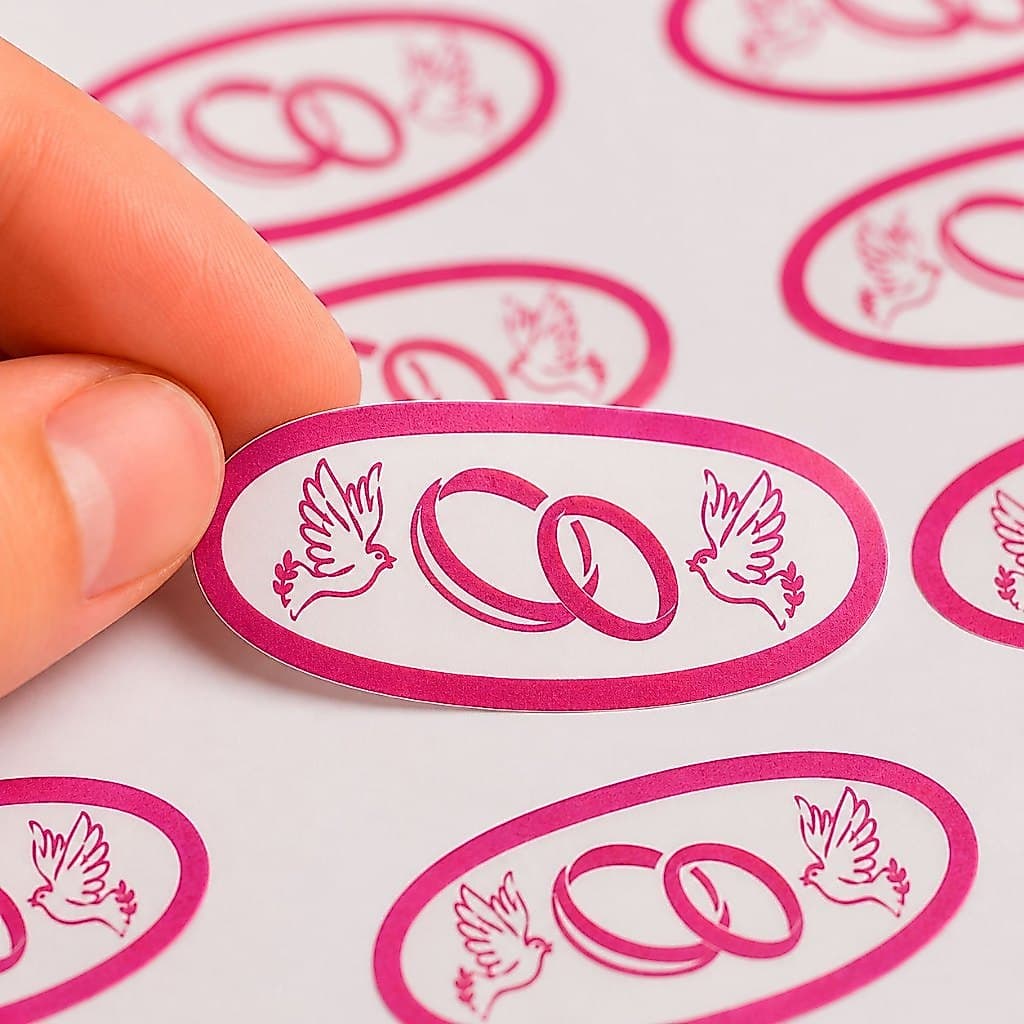 Cartela de Adesivos Metalizados Sortidos Com Carinho Parabéns Felicidades Amor Embalagens Lembrancinhas