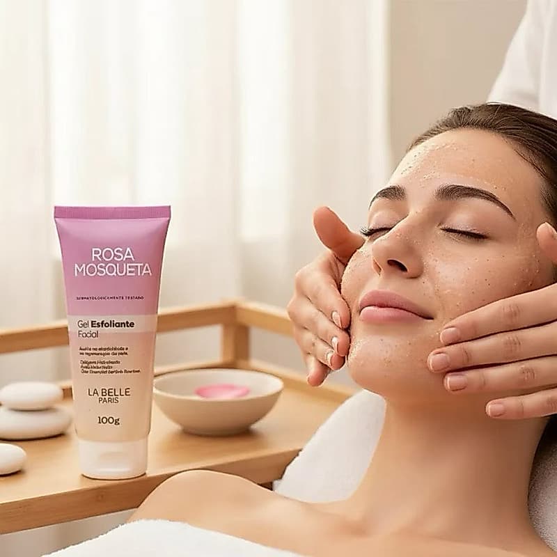 Gel Esfoliante Facial Rosa Mosqueta - Marca La Belle