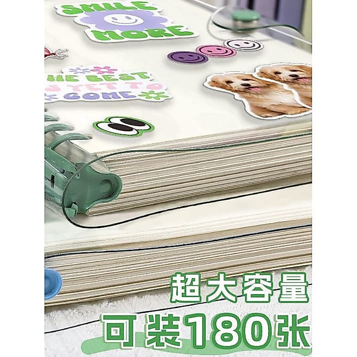 Caderno de folhas soltas de couro macio transparente transparente b5 Caderno de folhas soltas Fivela removível Shell pvc