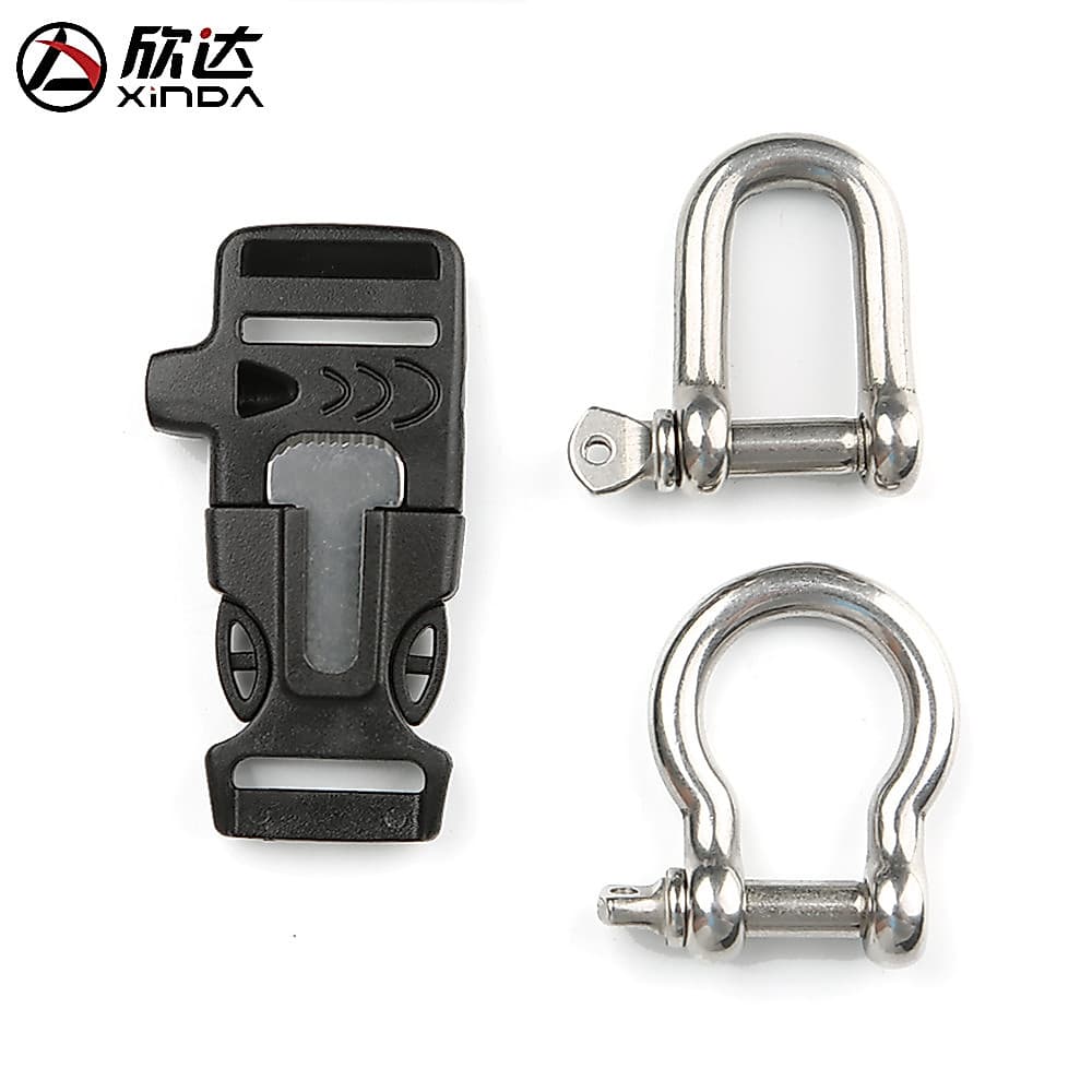 Xinda DIY guarda-chuva corda pulseira acessórios Metal fivela de aço caseiro artesanal fivela sílex sobrevivência ao ar