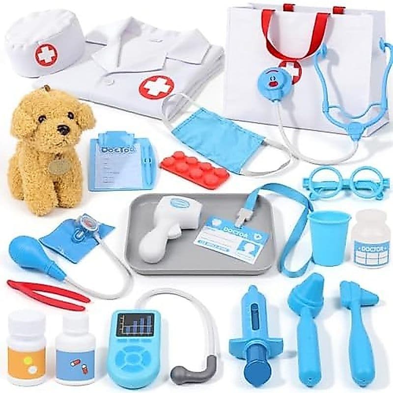 Kit Médico Para Crianças De 3 A 5 Anos-Conjunto Veterinário De Brinquedos Meninos E Meninas 4 , De Simulação Com Cachorr