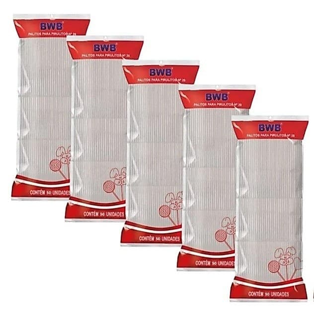 Canudo Palito Transparente para Topo de Bolo e Pirulitos  de Chocolate Decoração de Festa