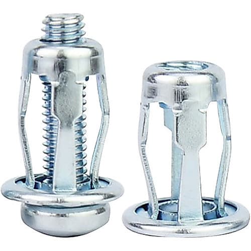 Kit 100 Porcas Jack Nut Expansão Aço Com Parafusos 4x20mm