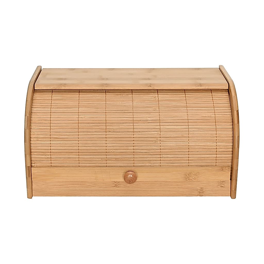 PORTA PÃO MIMO STYLE BAMBU COM TAMPA RETRÁTIL ECOKITCHEN
