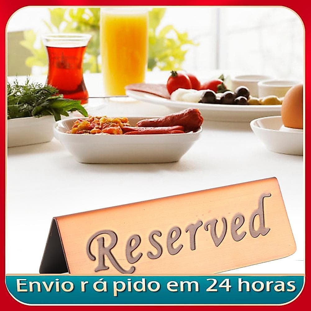 Nicegadget-BR ERYUE reservado sinal lateral duplo de aço inoxidável durável para restaurante bar pub conveniente para