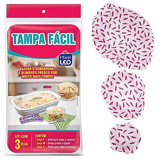 Tampa Fácil Protetor Alimentos C/3 Peças