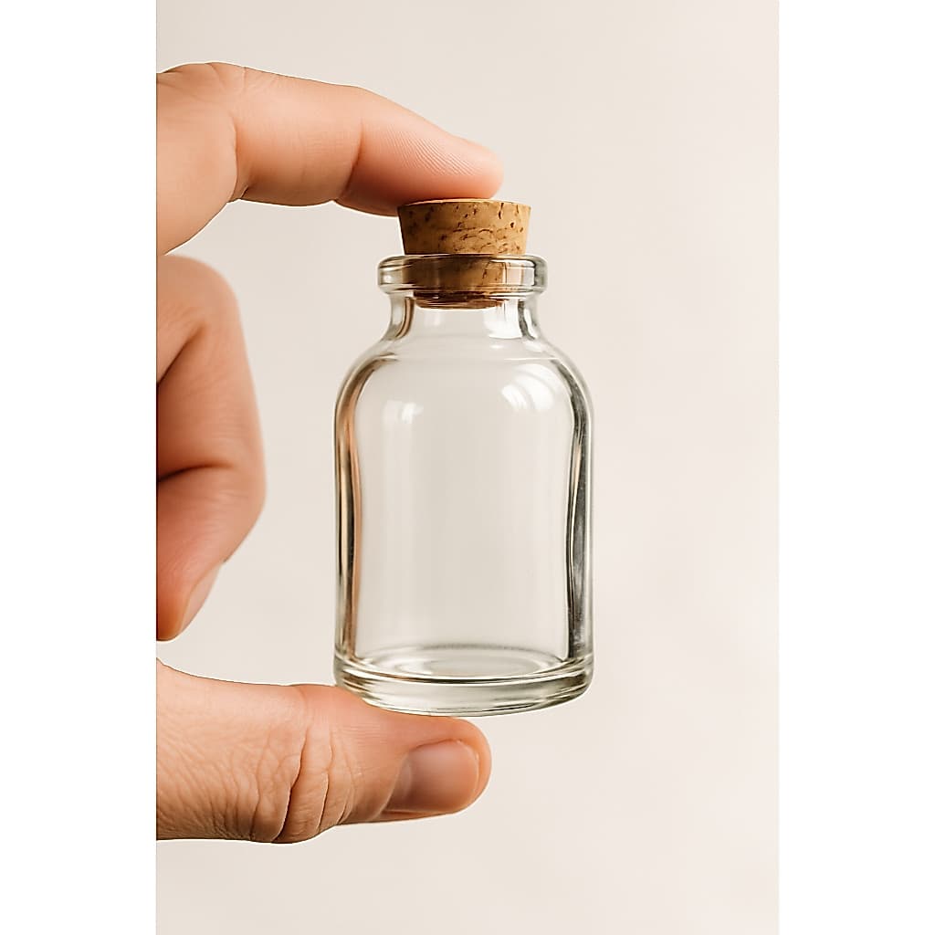 100 Potes de Vidro Com Tampa Rolha Cortiça 35ml p/ Tempero Lembrancinhas