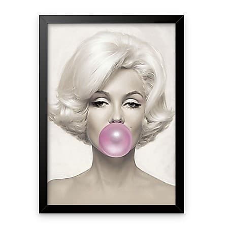 Quadro decorativo Grande 40x60 para sua sala ou quarto Marilyn Monroe mascando chiclete