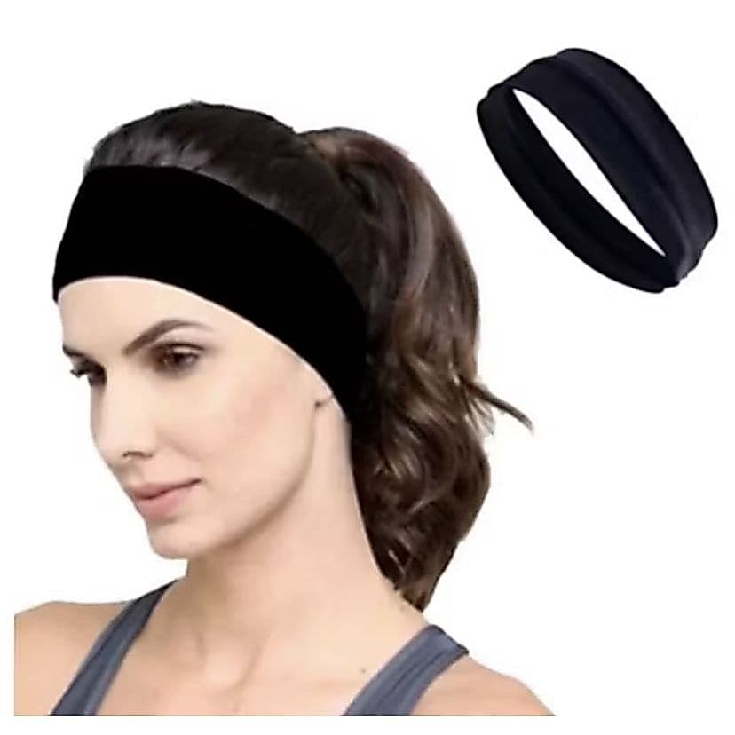3 Faixa de Cabelo em Malha Elástica / Acessórios de Cabelo / Varias cores Tiara Esportiva