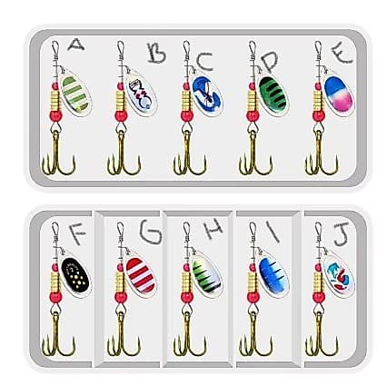 ISCA ARTIFICAL Hard Spinner Lure com Gancho Agudo 6cm , Metal Spoon Lure, Caixa De Equipamento De Pesca