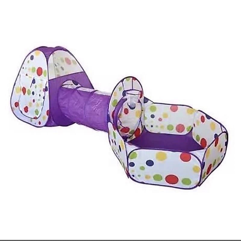 Toca tenda 3 em 1 casa infantil barraca colorida com cesta de basquete divertida, produto à pronta entrega
