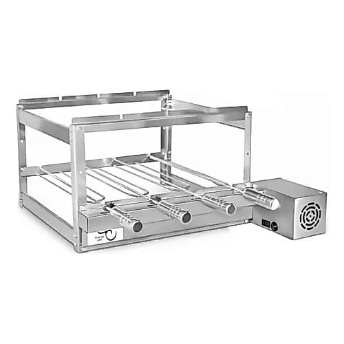 Churrasqueira gira grill giratoria 4 espeto inox bivolte -b