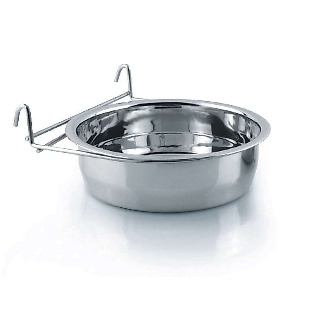 Comedouro Caneca  Chalesco Inox Suporte Simples 295ml Para Pássaros