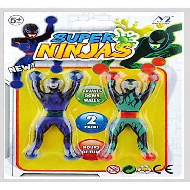 Kit 4 Bonecos Que Gruda Parede E Vidro Ninja De Brinquedo
