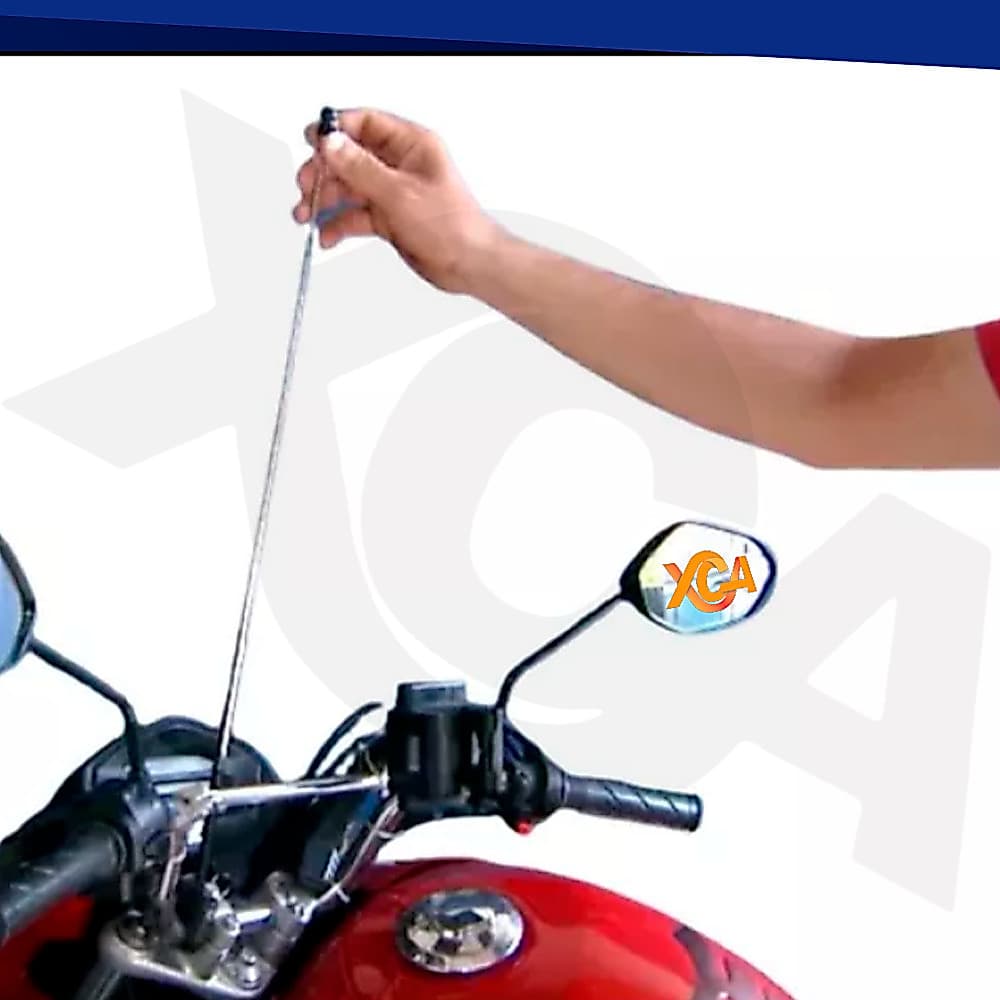 Antena Retrátil Moto Corta Pipa Inox Aço Guidão Anto Cerol 7 Estágios