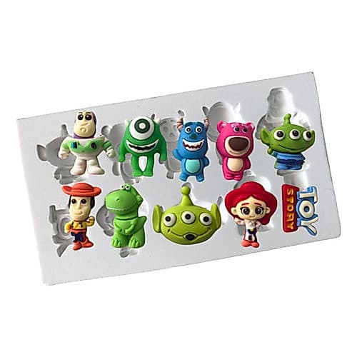 Molde Silicone Toy Story Monstros Sa Apliques Confeitaria