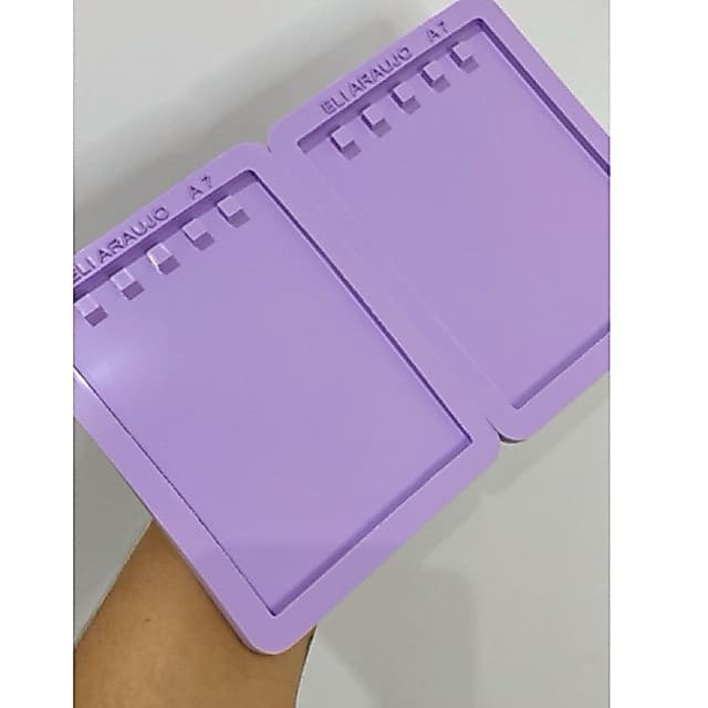 Molde de Silicone Capa e contra Capa bloquinho modelo A7.
