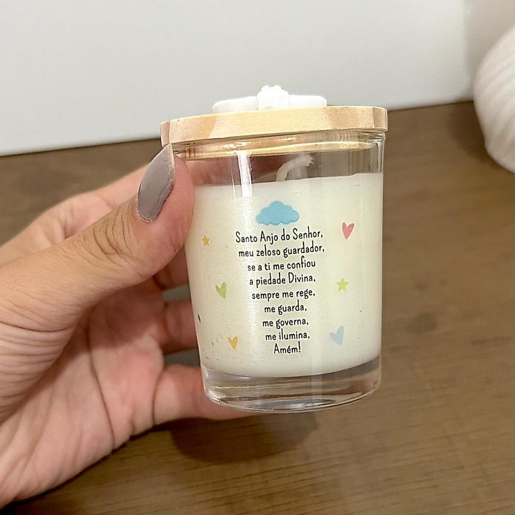 Vela Aromática Perfumada Lembrança Batizado, Chá de Bebê, Aniversário, Maternidade