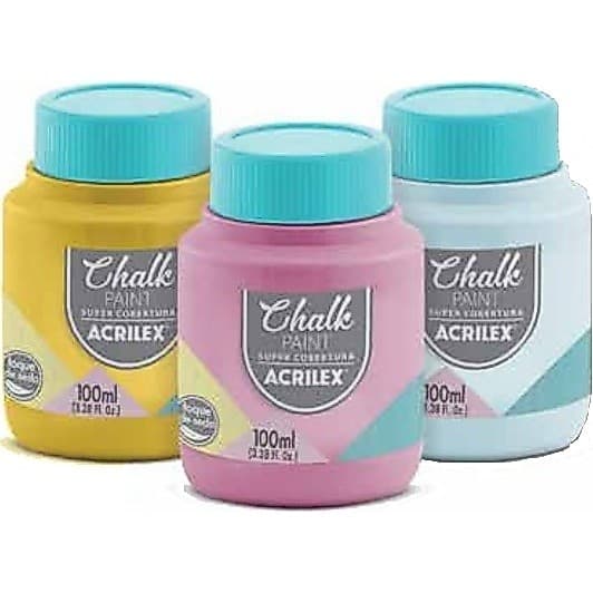 Kit Tinta Chalk Paint Artesanato 100ml - Cores a Escolher