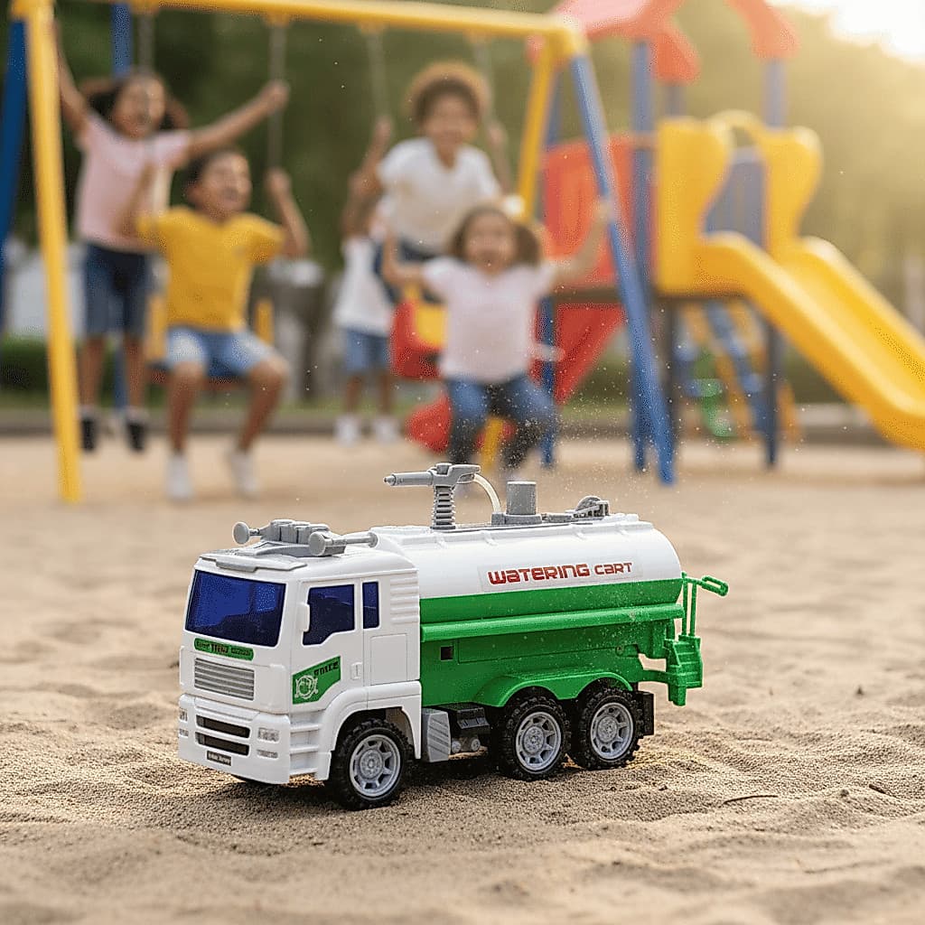 Caminhão Sanitario Lança Agua com Tanque  Brinquedo Infantil Recreativo BBR Toys