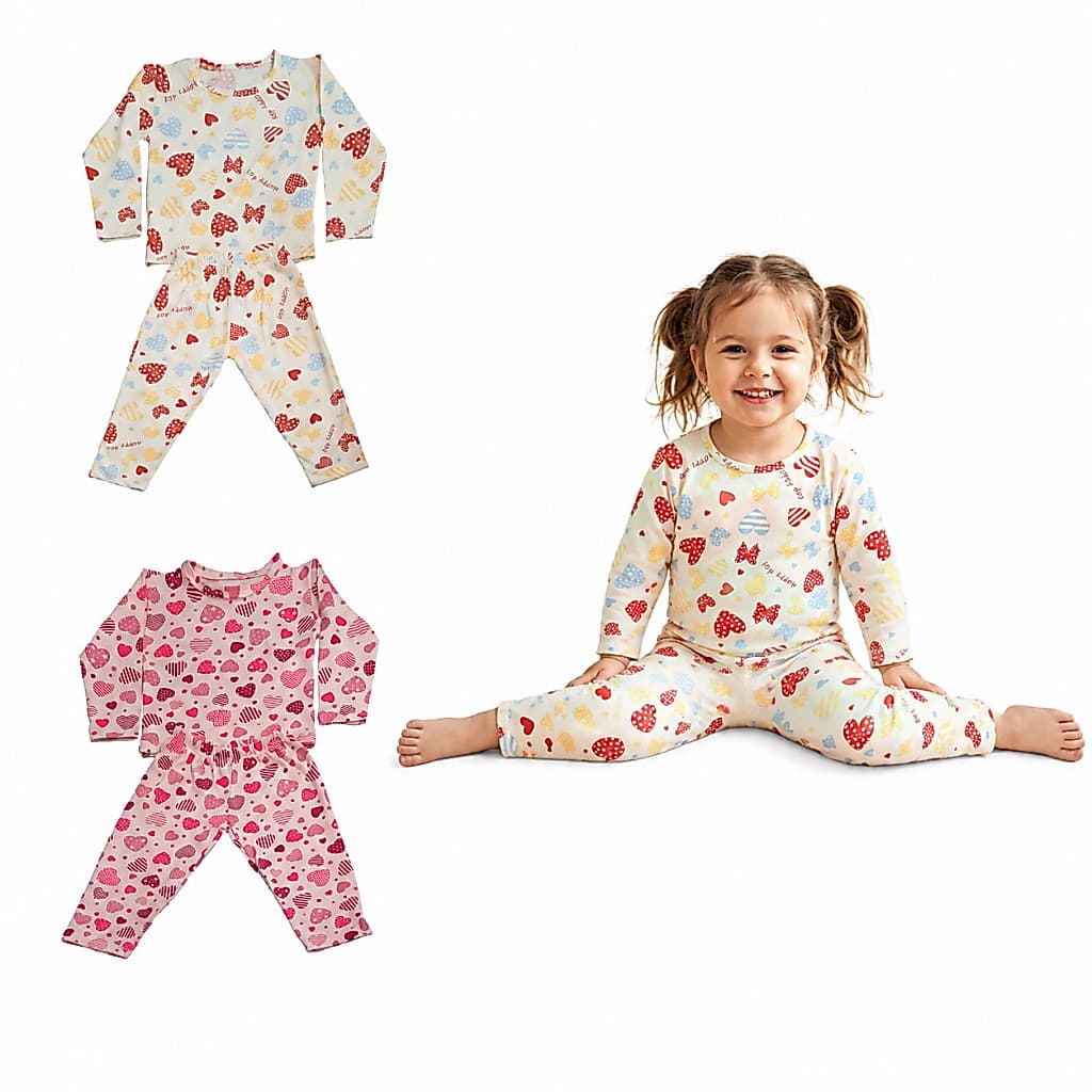 Pijama Manga Longa Feminino Infantil Menina 02 Ao 16 100% Algodão