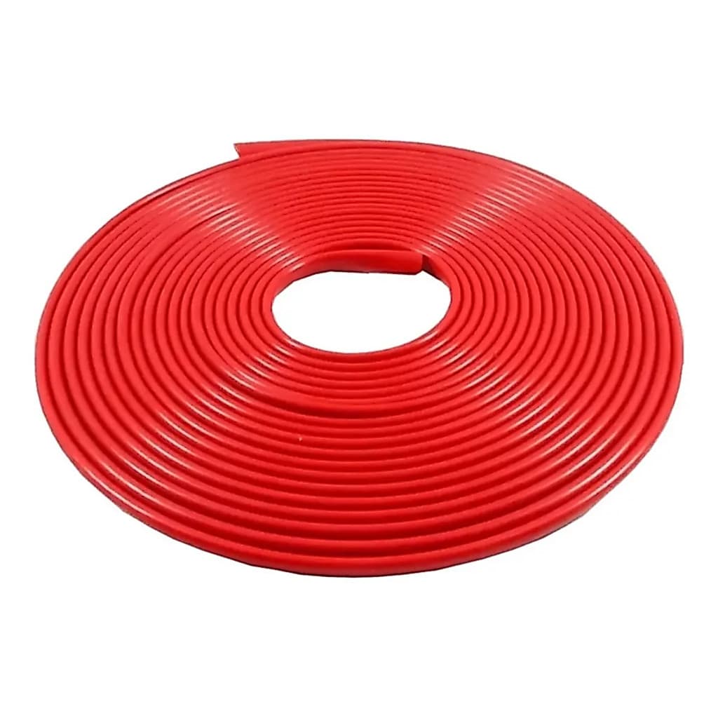 Borracha Protetora 10mts para Porta de Carro e  Bordas Veiculo Universal Carro Vermelho Brilhante