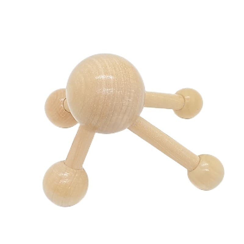 Aparelho Massageador Manual de Madeira com 4 Pontas